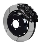 Wilwood black front Superlite 6R brake assembly for Subaru, 14.00-inch slotted rotor and caliper view