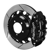 Wilwood black rear Superlite 4R brake assembly for Impreza/Forester/9-2X, 12.88-inch slotted rotor and caliper view