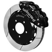 Wilwood black front Superlite 6R brake assembly for MX-5 Miata, 12.88-inch slotted rotor and caliper view