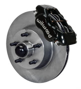 Wilwood black front Dynalite Internal brake assembly for listed 1949–1953 Ford/Mercury drum-spindle applications, 11.29-inch plain-face rotor and caliper view