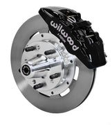 Wilwood black front Dynapro 6 brake assembly for listed 1970–1974 Ford/Mercury spindle applications, 12.19-inch plain-face rotor and caliper view