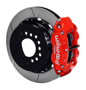 Wilwood red rear Superlite 4R brake assembly for Chevrolet/Oldsmobile/Pontiac/Buick, 12.88-inch slotted rotor and caliper view