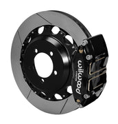 Wilwood black rear Dynapro Dust Seal Radial Mount brake assembly for Impreza, 12.88-inch slotted rotor and caliper view
