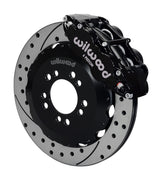 Wilwood black front Superlite 6R brake assembly for Focus, 12.88-inch drilled/slotted rotor and caliper view