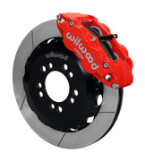 Wilwood red front Superlite 6R brake assembly for Focus, 14.00-inch slotted rotor and caliper view
