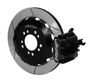 Wilwood black rear Combination Parking Brake brake assembly for Focus, 12.88-inch slotted rotor and caliper view