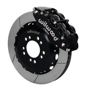 Wilwood black front Superlite 6R brake assembly for Genesis Coupe, 14.00-inch slotted rotor and caliper view
