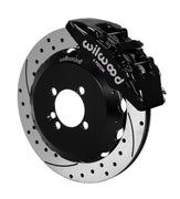Wilwood black front Dynapro 6 brake assembly for Cooper, 12.88-inch drilled/slotted rotor and caliper view