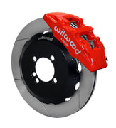 Wilwood red front Dynapro 6 brake assembly for Cooper, 12.88-inch slotted rotor and caliper view