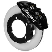 Wilwood Bronco front single-side assembly with a black Dynapro 6 caliper beside the plain-face rotor