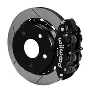 Wilwood Big Ford Bronco 2.36-inch-offset rear parking-brake single-side assembly showing a black Superlite 4R caliper beside a 12.88-inch slotted rotor ring