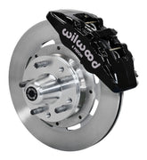 Wilwood AMC front Dynapro 6 brake kit assembly example, showing a black caliper, plain-face rotor and wheel hub