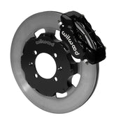 Wilwood black Dynalite caliper over an assembled 12.19-inch plain-face rotor and separate mounting hat