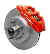 Wilwood Chevy/GMC five-lug truck front assembly with a red Dynapro 6 caliper, 11.86-inch plain-face rotor and central wheel hub with studs