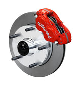 Wilwood MG TD/TF five-lug front assembly with a red Forged Dynalite-M caliper, 10.75-inch plain-face rotor and central wheel hub with studs
