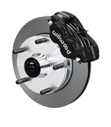 Wilwood MG TD/TF five-lug front assembly with a black Forged Dynalite-M caliper, 10.75-inch plain-face rotor and central wheel hub with studs