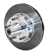 Wilwood front aluminum hub and plain-face rotor assembled for the specified Ford Granada drum spindle