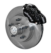 Wilwood 1957–1960 Cadillac front assembly with a black Forged Dynalite-M caliper, 11.88-inch plain-face rotor and central wheel hub with studs
