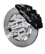 Wilwood C-body six-piston Dynapro front assembly with a black Dynapro 6 caliper, 12.19-inch plain-face rotor and central wheel hub with studs