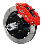 Wilwood 1982–1992 Camaro/Firebird 14-inch front assembly with a red Superlite 6R caliper, 14.00-inch GT-slotted rotor and central wheel hub with studs