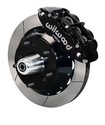 Wilwood 1982–1992 Camaro/Firebird 14-inch front assembly with a black Superlite 6R caliper, 14.00-inch GT-slotted rotor and central wheel hub with studs