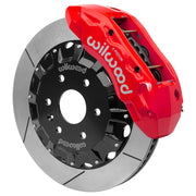 Wilwood red TX6R caliper over an assembled 16-inch slotted rotor and separate hat for the GM 1500 truck/full-size SUV front installation