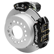 Wilwood Big Ford New Style 2.36-inch-offset axle rear assembly with an 11.00-inch plain-face rotor, black Dynapro Low Profile hydraulic service caliper and smaller electric parking caliper with motor housing
