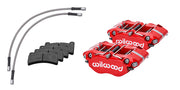 New from Wilwood Engineering! If you're looking for a cost effective true bolt on big brake kit for your Porsche 911, Wilwood Brakes has you covered. This aluminum 4 piston system is perfect for road or track use and incudes brake pads, brake hoses, brake calipers, and brake rotors. Upgrade your Porsche today!