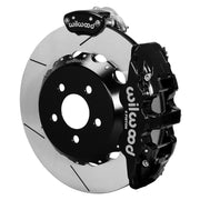Wilwood custom C7-upright rear 14.00-inch brake kit, assembled gt slotted rotor with black service and parking calipers