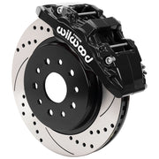 Wilwood Jeep Wrangler JL/Gladiator front 13.38-inch brake assembly, black AERO6-DM caliper and srp drilled & slotted rotor