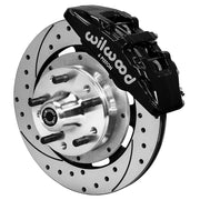 Wilwood Chrysler/Dodge/Plymouth front 12.19-inch brake assembly, black Dynapro 6A caliper and srp drilled & slotted rotor