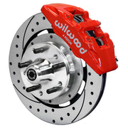 Wilwood Chrysler/Dodge/Plymouth front 12.19-inch brake assembly, red Dynapro 6A caliper and srp drilled & slotted rotor