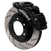 Wilwood Tacoma/4Runner/FJ Cruiser/GX470/GX460 front 13.31-inch brake assembly, black AERO6-DM caliper and srp drilled & slotted rotor