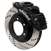 Wilwood Ford Bronco 2.3L front 13.38-inch brake assembly, black AERO6-DM caliper and srp drilled & slotted rotor