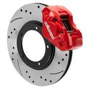 Wilwood Porsche 911 front 11.10-inch brake assembly, red D31 caliper and srp drilled & slotted rotor
