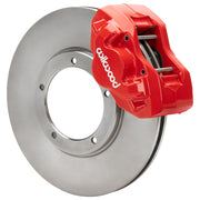 Wilwood Porsche 911 (1969–1983) front 11.10 × 0.80-inch brake assembly, red D45 caliper and plain face rotor