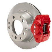 Wilwood Porsche 911 rear 11.42-inch brake assembly, red D31 caliper and plain face rotor