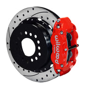 Wilwood G-Body rear 12.88-inch brake assembly, red Superlite 4R caliper and srp drilled & slotted rotor