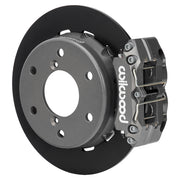 Wilwood anodized NDPR rear caliper beside the assembled 11.60-inch plain rotor and hat for Can-Am Maverick R
