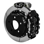 Wilwood rear Forged Narrow Superlite 4R assembly for C1500, black caliper and 12.88-inch gt slotted rotor, with electric parking caliper