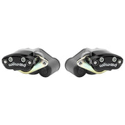 Pair of black Wilwood electric parking calipers for a Dynalite Pro Street rear-brake retrofit