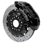 Wilwood front TX6R assembly for GM C10-Family Aluminum ProSpindles, black caliper and 16-inch srp drilled and slotted rotor