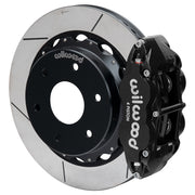Wilwood rear Forged Narrow Superlite 4R assembly for Big Ford New Style 2.50-Inch Offset, black caliper and 12.88-inch gt slotted rotor