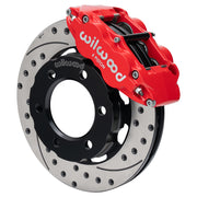 Wilwood front Forged Narrow Superlite 6R assembly for GM K-Series/Blazer/Jimmy 6-Lug 4x4, red caliper and 12.19-inch srp drilled and slotted rotor