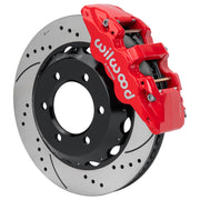 Wilwood front AERO6 assembly for GM K-Series/Blazer/Jimmy 6-Lug 4x4, red caliper and 14-inch srp drilled and slotted rotor