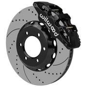 Wilwood front AERO6 assembly for GM K-Series/Blazer/Jimmy 6-Lug 4x4, black caliper and 15-inch srp drilled and slotted rotor