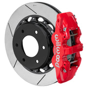 Wilwood rear AERO4 assembly for GM K-Series/Blazer/Jimmy 6-Lug 4x4, red caliper and 14-inch gt slotted rotor