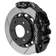 Wilwood rear AERO4 assembly for GM K-Series/Blazer/Jimmy 6-Lug 4x4, black caliper and 14-inch gt slotted rotor, with electric parking caliper