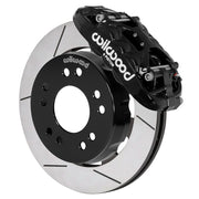 Wilwood black XRS6R front caliper with 12.19-inch slotted rotor, assembled brake view for 1963–1987 Chevrolet / GMC Trucks with Aluminum ProSpindles