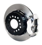 Assembled Wilwood rear Dynalite Pro Series caliper and rotor assembly for New-Style Big Ford Ends, 2.50-Inch Offset, plain face rotor and polish caliper
